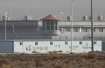 Çin'in Doğu Türkistan'da kurduğu bir toplama kampının dışarıdan görünümü