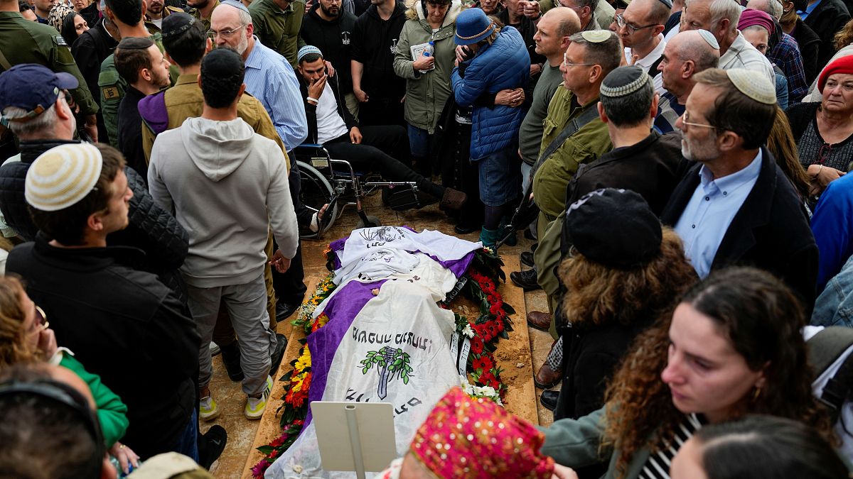 صورة ارشيفية لجنازة أحد القتلى الإسرائيليين في غزة