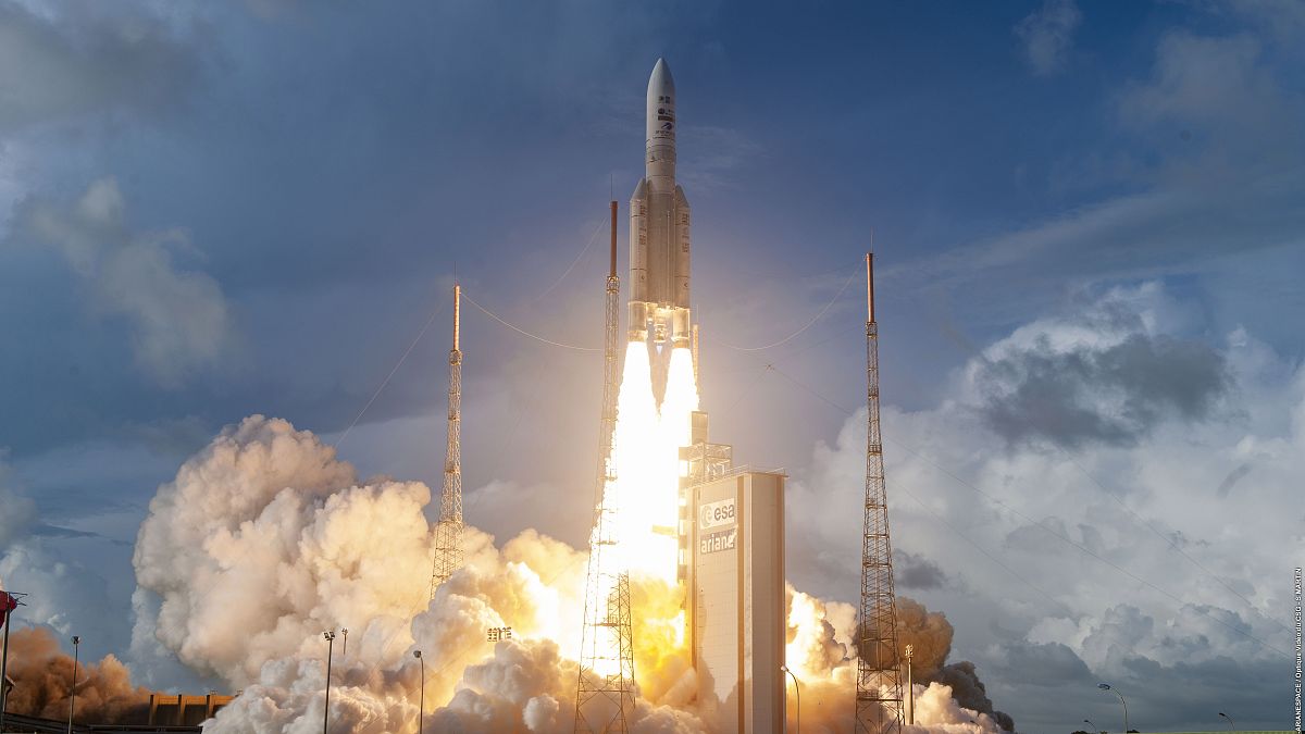 Lancement d'une fusée Ariane-5 depuis Kourou en décembre 2022
