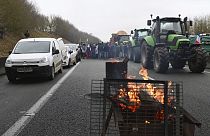 Agricultores franceses planeiam passar a noite a bloquear as estradas 