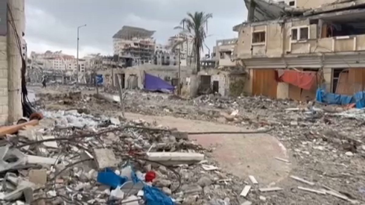 Teile von Gaza-Stadt in Trümmern