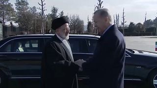 رجب طيب أردوغان يستقبل إبراهيم رئيسي في أنقرة، تركيا-24 يناير 2024