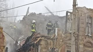 صورة لآثار قصف روسي على أوديسا