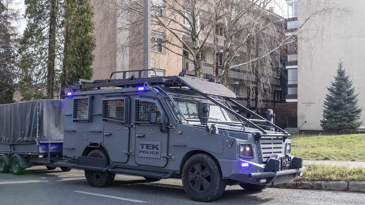 ILLUSZTRÁCIÓ: a Terrorelhárítási Központ járműve Zalaegerszegen, 2023. február 20-án