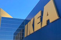 Ein IKEA-Schild ist an einem Standort in East Palo Alto, Kalifornien, zu sehen, Montag, 10. Juli 2023.