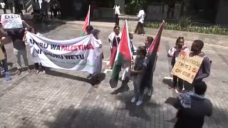 متظاهرون مناصرون للفلسطينيين في نيروبي. 2024/01/25