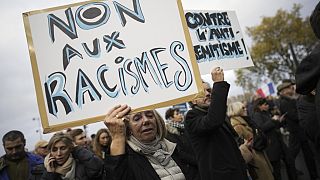 La marche contre l'antisémitisme organisée à Paris, en France, dimanche 12 novembre 2023.