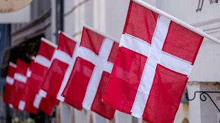 The Danish flag flies in Denmark