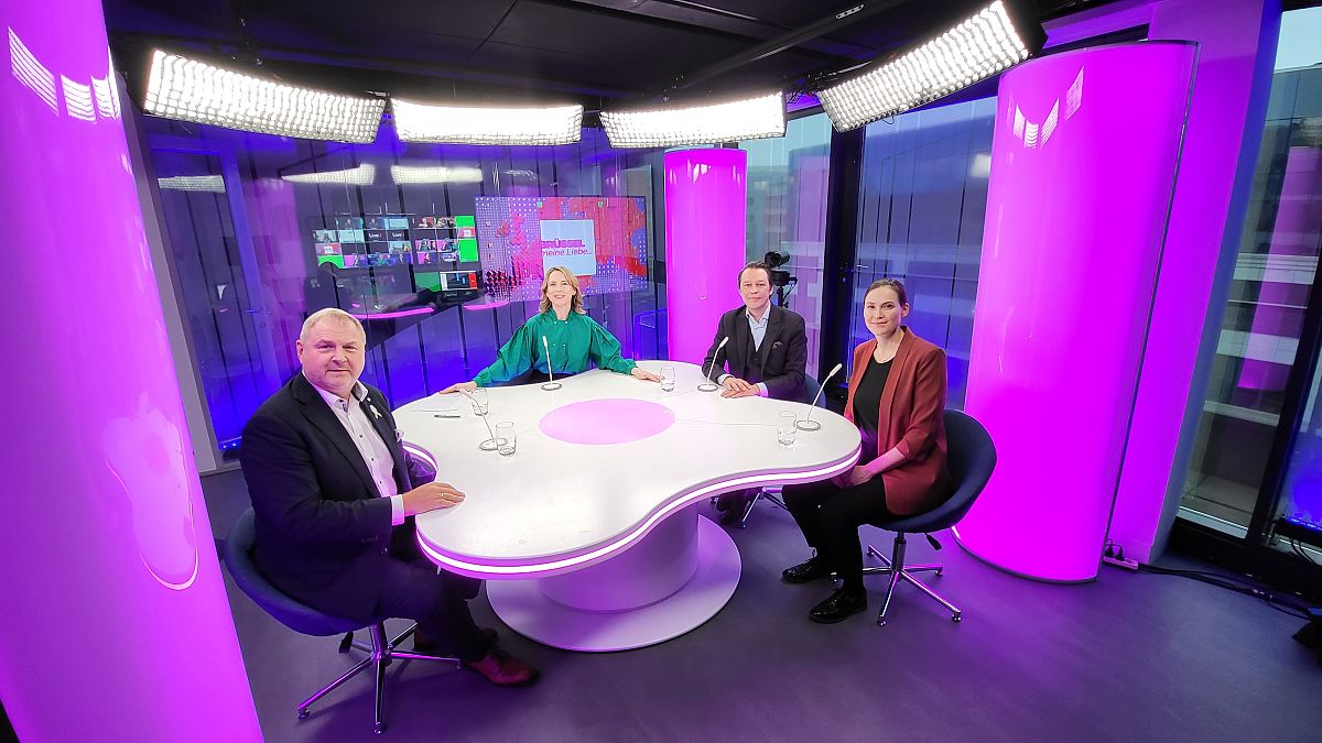 Host Méabh Mc Mahon with Riho Terras, Lisa Musiol and Koert Debeuf