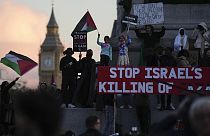 İngiltere'nin başkenti Londra'da İsrail'in Gazze'deki saldırılarına karşı protesto gösterisi