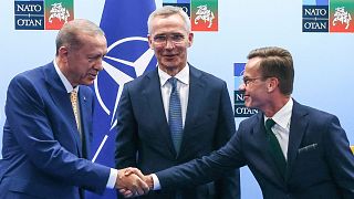 دیدار رئیس جمهوری ترکیه با نخست وزیر سوئد و دبیرکل ناتو