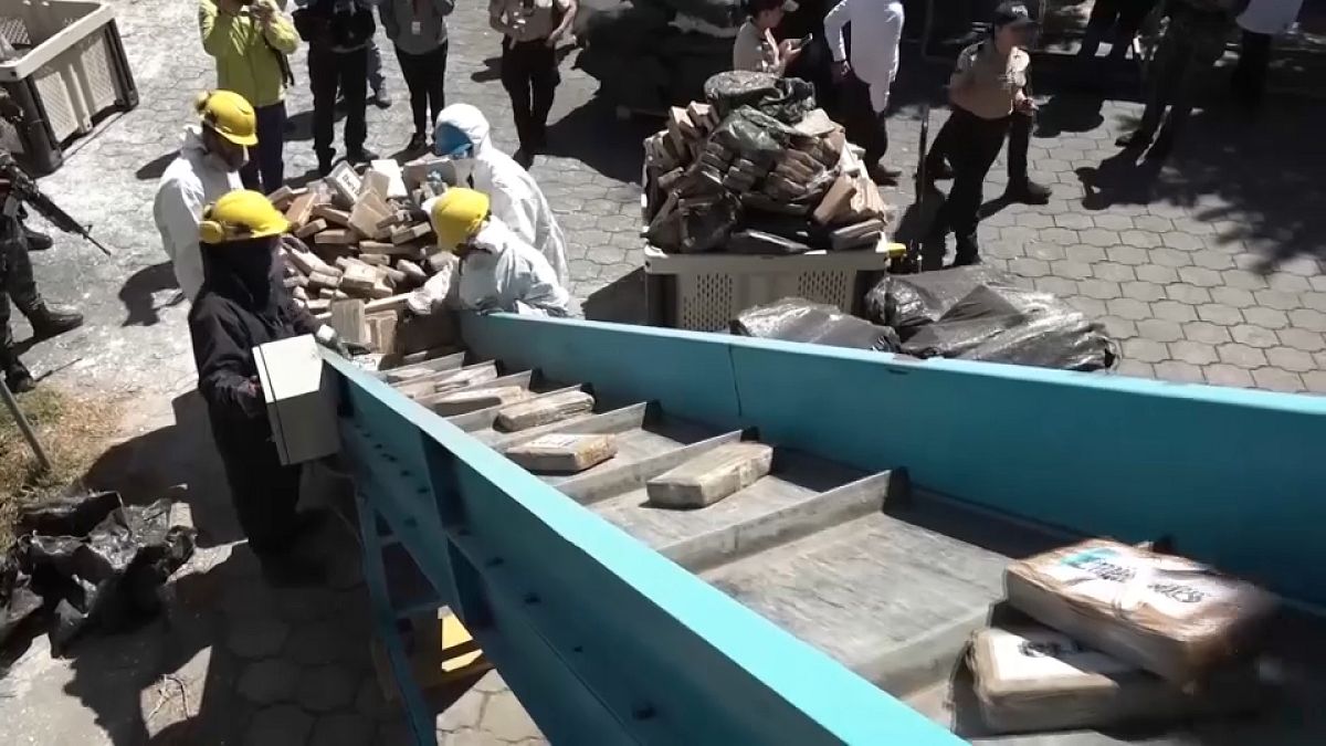 Ecuadorian government seizes and destroys over 20 tonnes of cocaine thumbnail