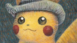 "Pikachu with Grey Felt Hat" by Naoyo Kimura, an illustrator of Pokemon trading cards since 2001