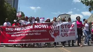مسيرة احتجاجية ضد العنف المسلط على النساء في نيروبي. 2024/01/27
