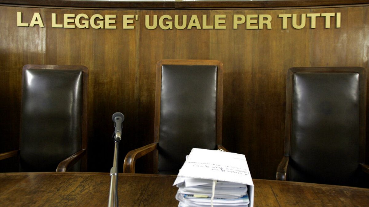 Imagen de archivo de una sala de Justicia en Italia.