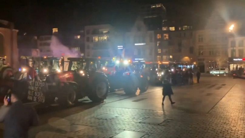 Protesta degli agricoltori nel comune belga di Turnhout