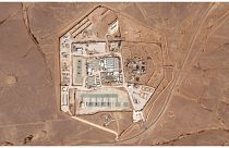 تظهر هذه الصورة الفضائية من Planet Labs PBC  البرج 22 في شمال شرق الأردن، في 12 أكتوبر 2023.