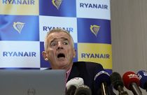 Ο διευθύνων σύμβουλος της Ryanair Michael O'Leary μιλάει κατά τη διάρκεια συνέντευξης Τύπου στις Βρυξέλλες. 7 Σεπτεμβρίου 2022. 