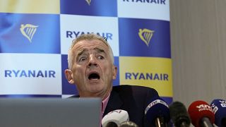 Ο διευθύνων σύμβουλος της Ryanair Michael O'Leary μιλάει κατά τη διάρκεια συνέντευξης Τύπου στις Βρυξέλλες. 7 Σεπτεμβρίου 2022. 