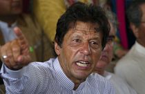 El entonces líder de la oposición paquistaní, Imran Khan, en Islamabad, Pakistán, el viernes 28 de julio de 2017.
