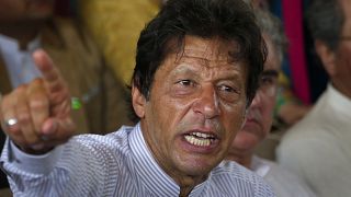 El entonces líder de la oposición paquistaní, Imran Khan, en Islamabad, Pakistán, el viernes 28 de julio de 2017.