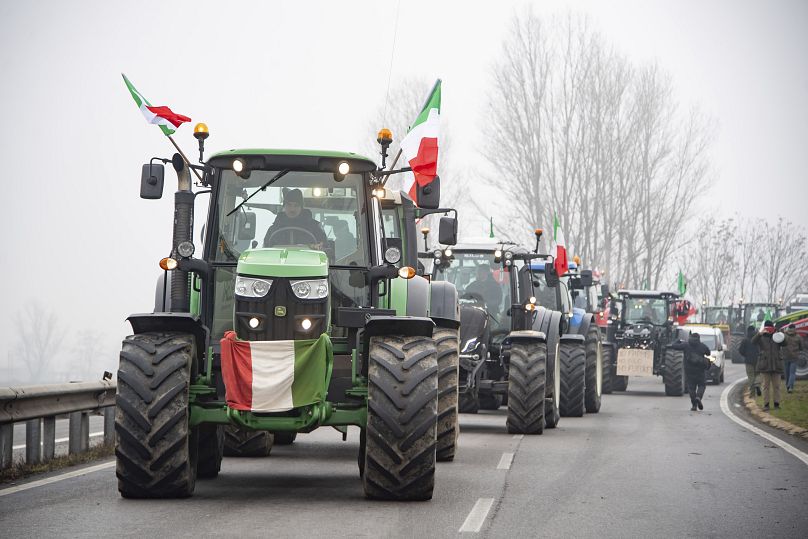 La protesta dei trattori in Italia