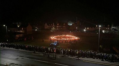Die Einwohner von Lerwick feiern das nordische Erbe der Schetland Inseln. 
