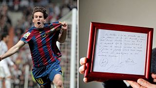 Napkin which detailed Messi's first Barcelona contract to be auctioned