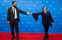 Behtash Sanaeeha and Maryam Moghaddam at the Berlin Film Festival in 2021 for the premiere of 'Ballad of a White Cow' 