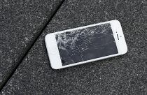 Damaged smartphone