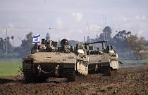 Tanques israelíes en Gaza.