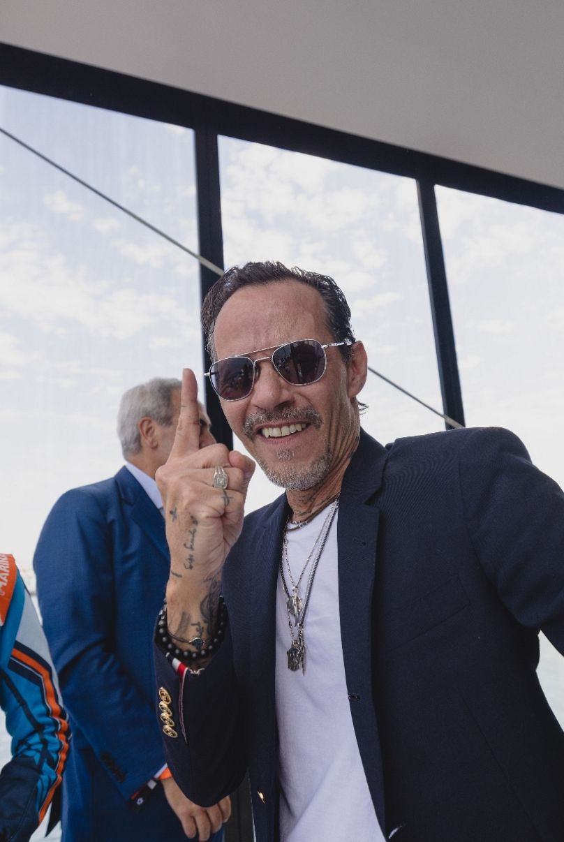 Let's go, team! Marc Anthony cheers on Team Miami