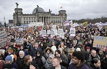 Берлин, демонстрация против ультраправых