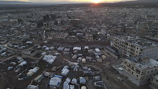 آثار الزلزال في شمال سوريا