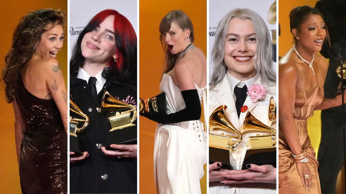 Miley Cyrus, Billie Eilish, Taylor Swift, Phoebe Bridgers di Boygenius e Victoria Monet premiate alla cerimonia dei Grammy 2024, 4 febbraio 2024 