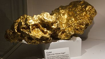 ماکت قطعه طلای عظیم کشف‌شده موسوم به «قلنبه طلا خوش‌آمدی» در ایالت ویکتوریای استرالیا