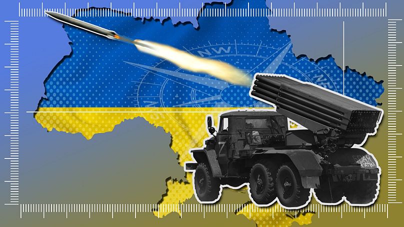 Raketenwerfer der Volksrepublik Donetsk bei Panteleimonivka
