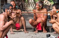 اعضای بومی قبیله یانومامی در کلمبیا