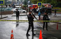 عکس آرشیوی از پلیس و نیروهای امنیتی ترکیه پس از انفجار در آنکارا، یکشنبه، 1 اکتبر 2023