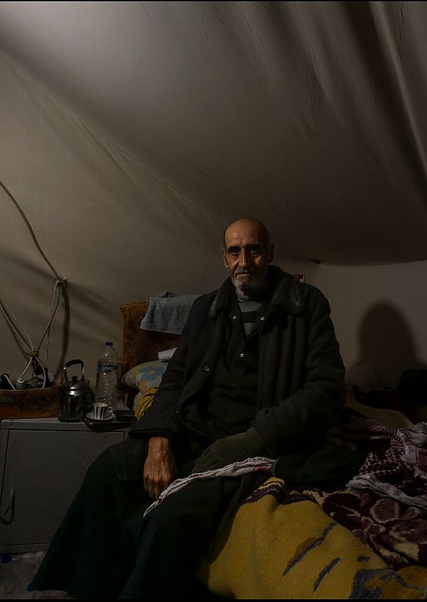 Some Syrians are still living in small, cramped tents a year after the earthquake. Narlu0131ca, Turkey, Friday 2nd February, 2024