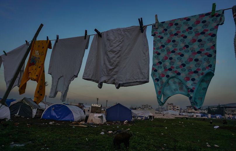 An informal camp outside Antakya, where Syrians live in flooded conditions. Narlıca, Turkey, Friday 2nd February, 2024