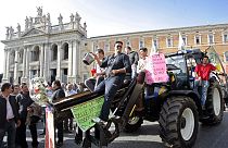 Protesta dei trattori a Roma