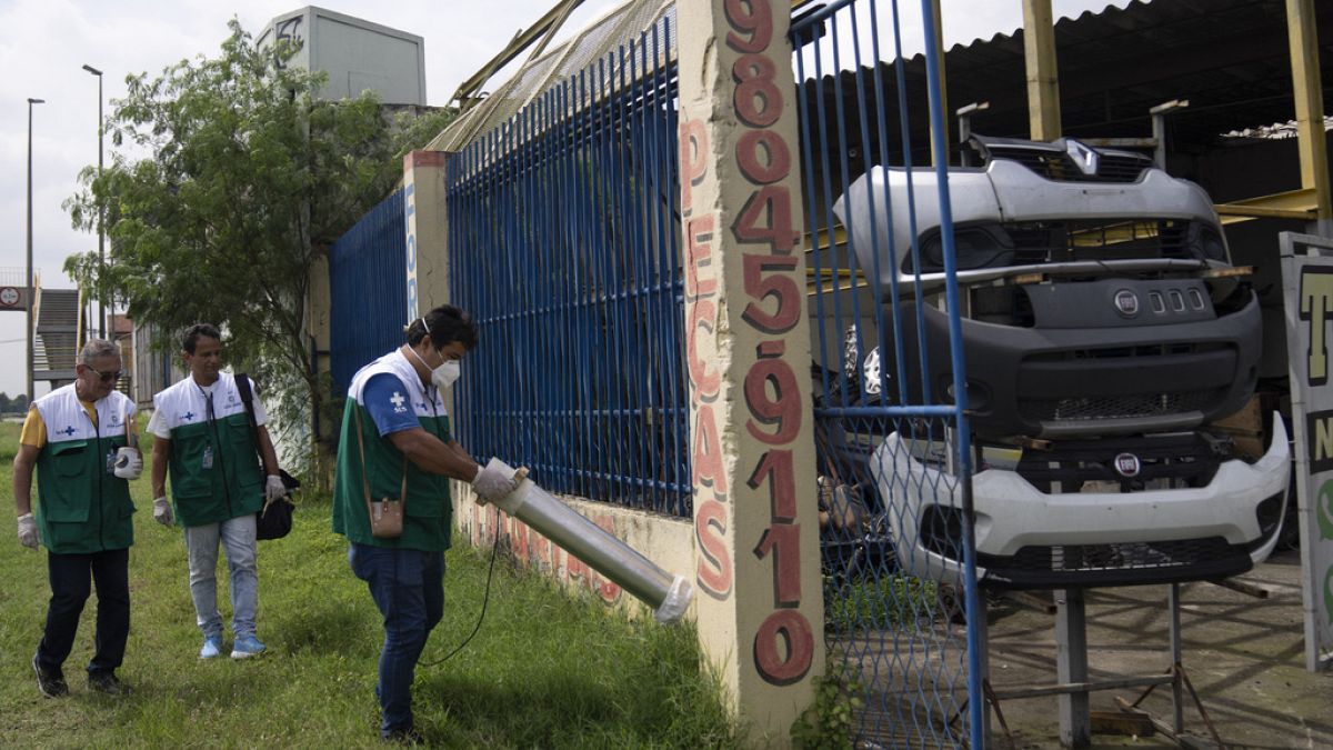 Fumigan las calles de Río de Janeiro contra el dengue