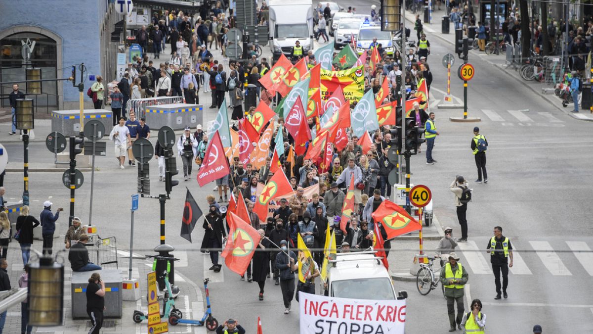 'NATO'ya Karşı İttifak Ağı' Stockholm'de İsveç'in NATO üyeliğine karşı bir gösteri düzenlemişti