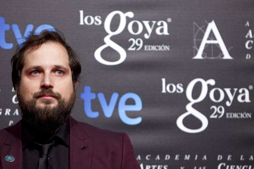 Spanish director Carlos Vermut poses for photographers during the photocall of 29th Goya Awards Nominated party at the Canal Theater in Madrid, Spain.