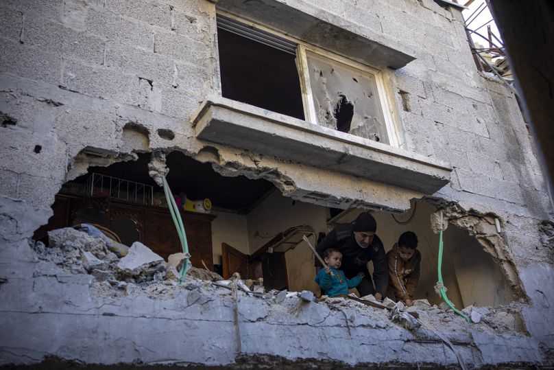 Destructions à Rafah, dans le sud de la bande de Gaza, le jeudi 8 février 2024.