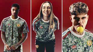 Football club Man Utd and The Stone Roses launch new Adidas collection 