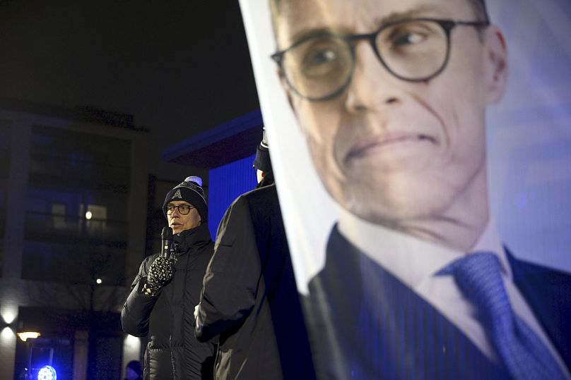 National Coalition Party (NCP) presidential candidate Alexander Stubb campaigns in Finland