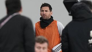 Lionel Messi en el banquillo