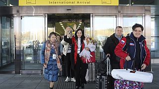 turisti in partenza per Pyongyang